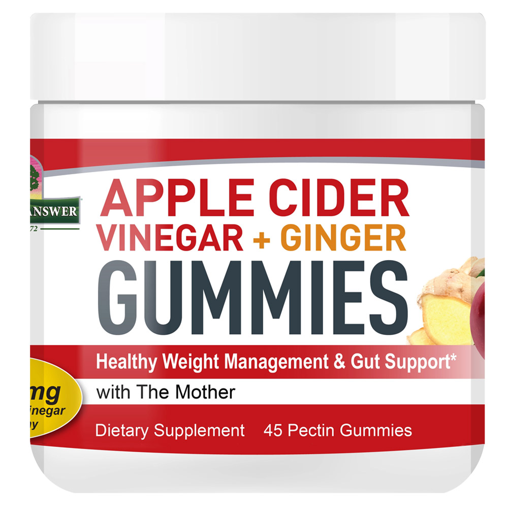 Apple Cider Vinegar and Ginger Gummies, 45 Gummies