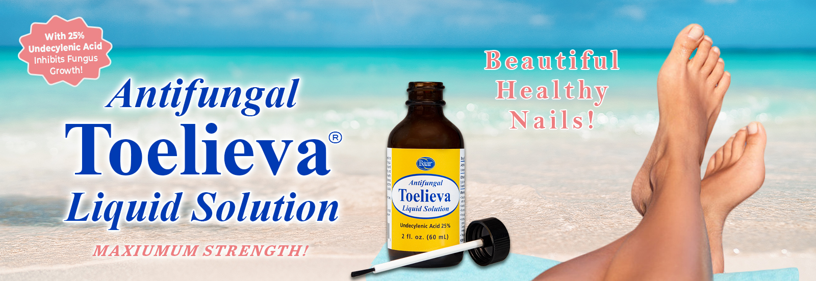 Toelieva Antifungal Liquid Solution: Provides relief from toenail fungus and promotes healthy nails
